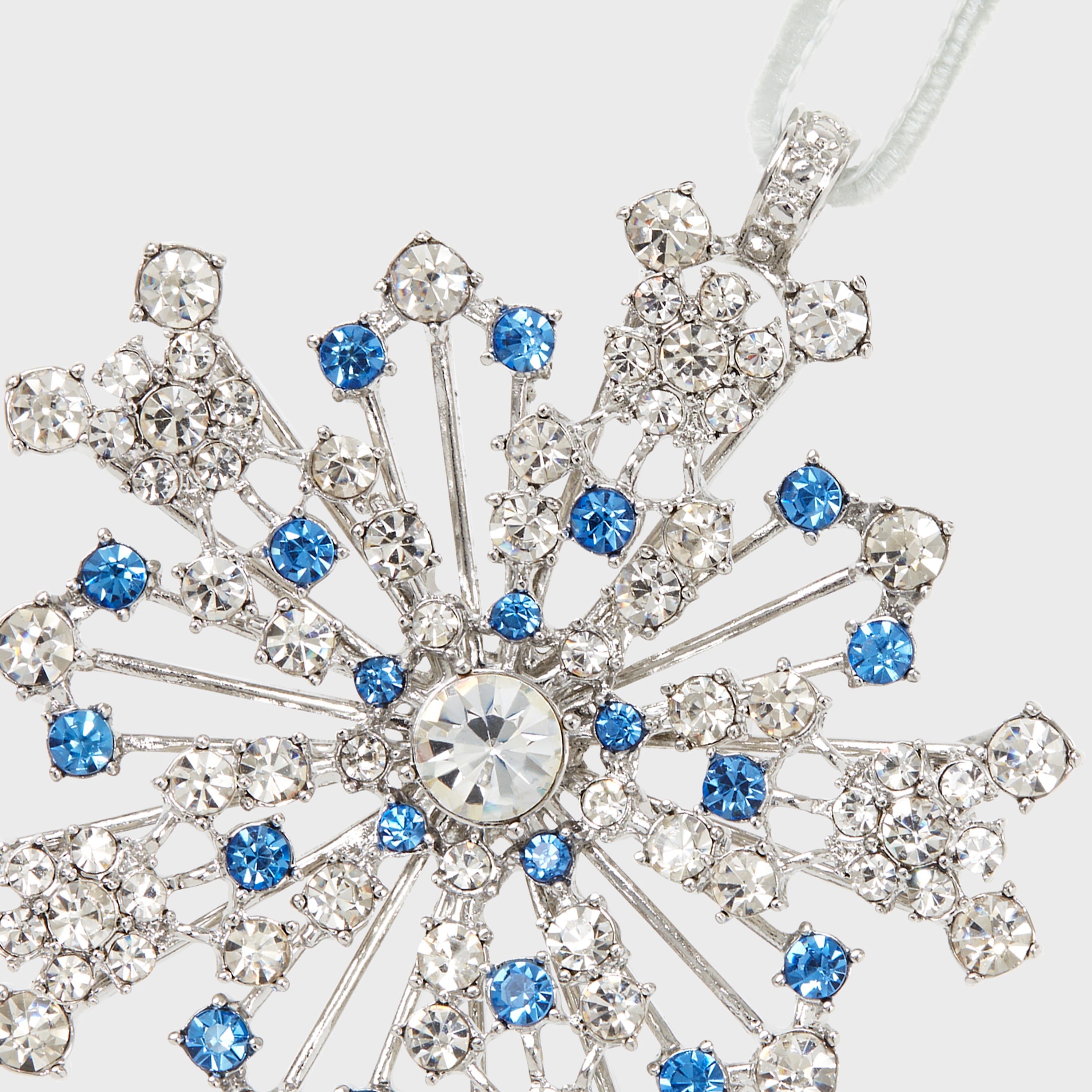 Sparkle Snowflake Ornament, Sapphire