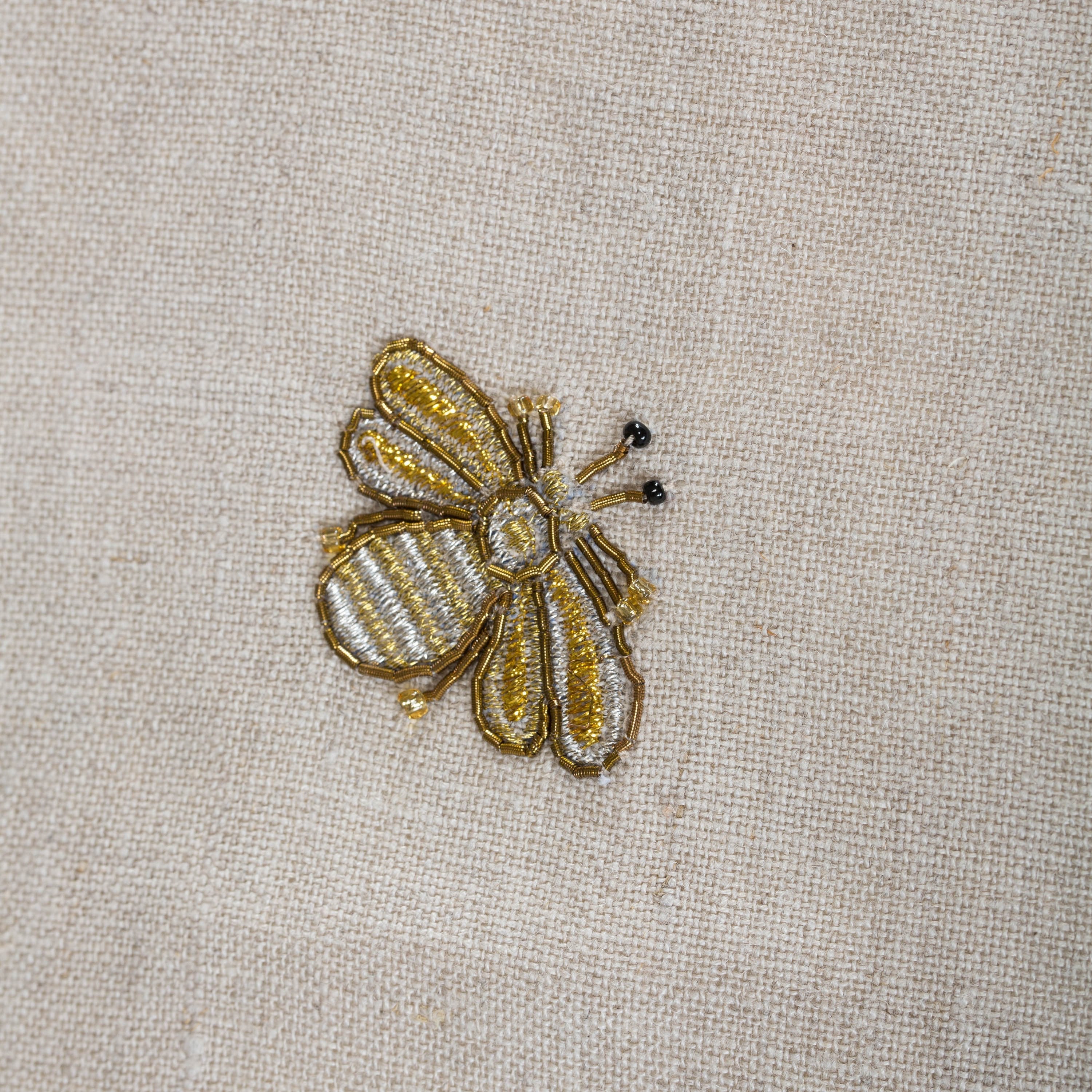 Embroidered Golden Bee Table Runner