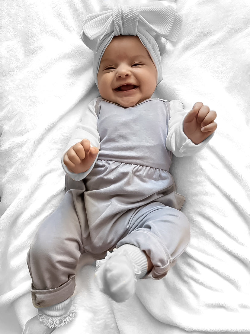 Bamboo Adjustable Pants Romper - Frost