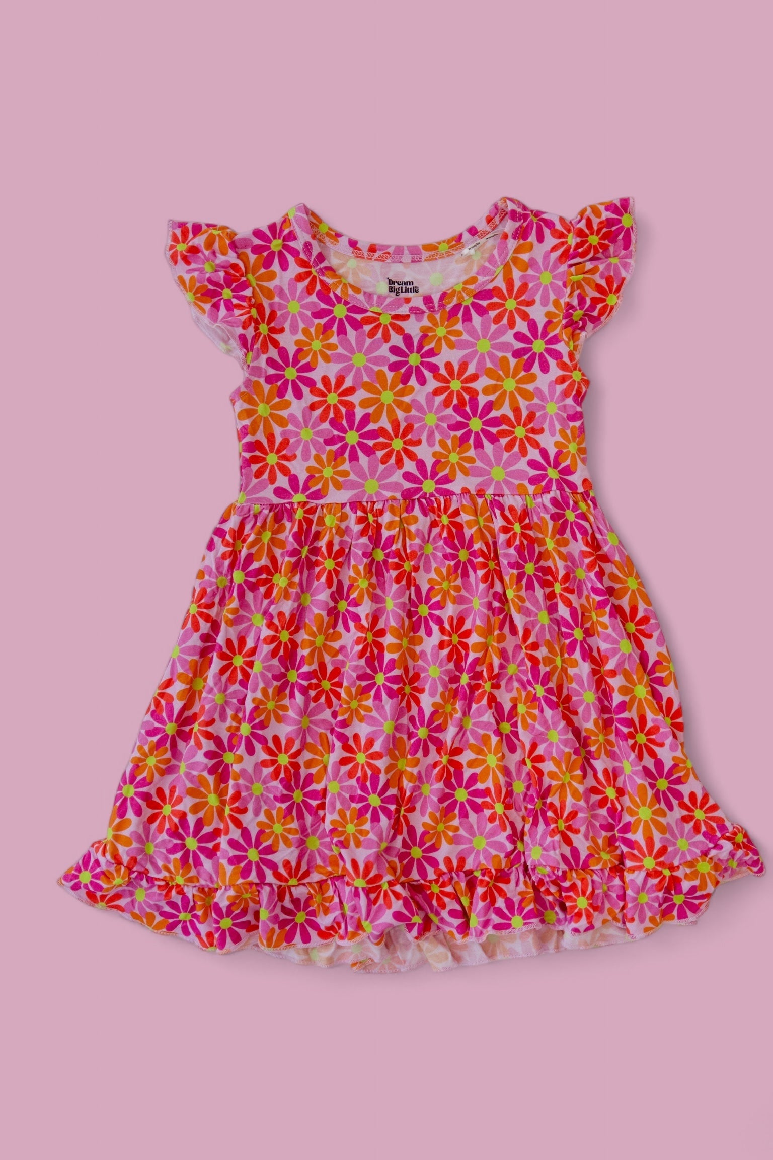 Petal Power Dream Cap Sleeve Ruffle Dress