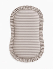 Grey Ivory Stripe Baby Lounger Cover