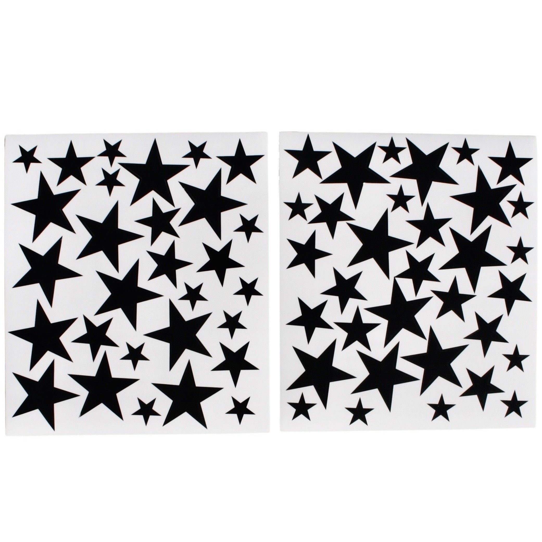 Stars Reusable Wall Decal - Black (66 Pcs)