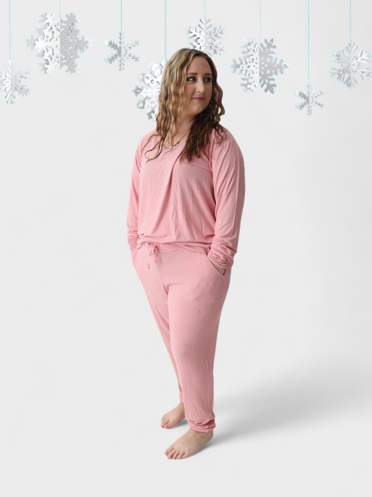 Mauve Rib Women’s Jogger Dream Set