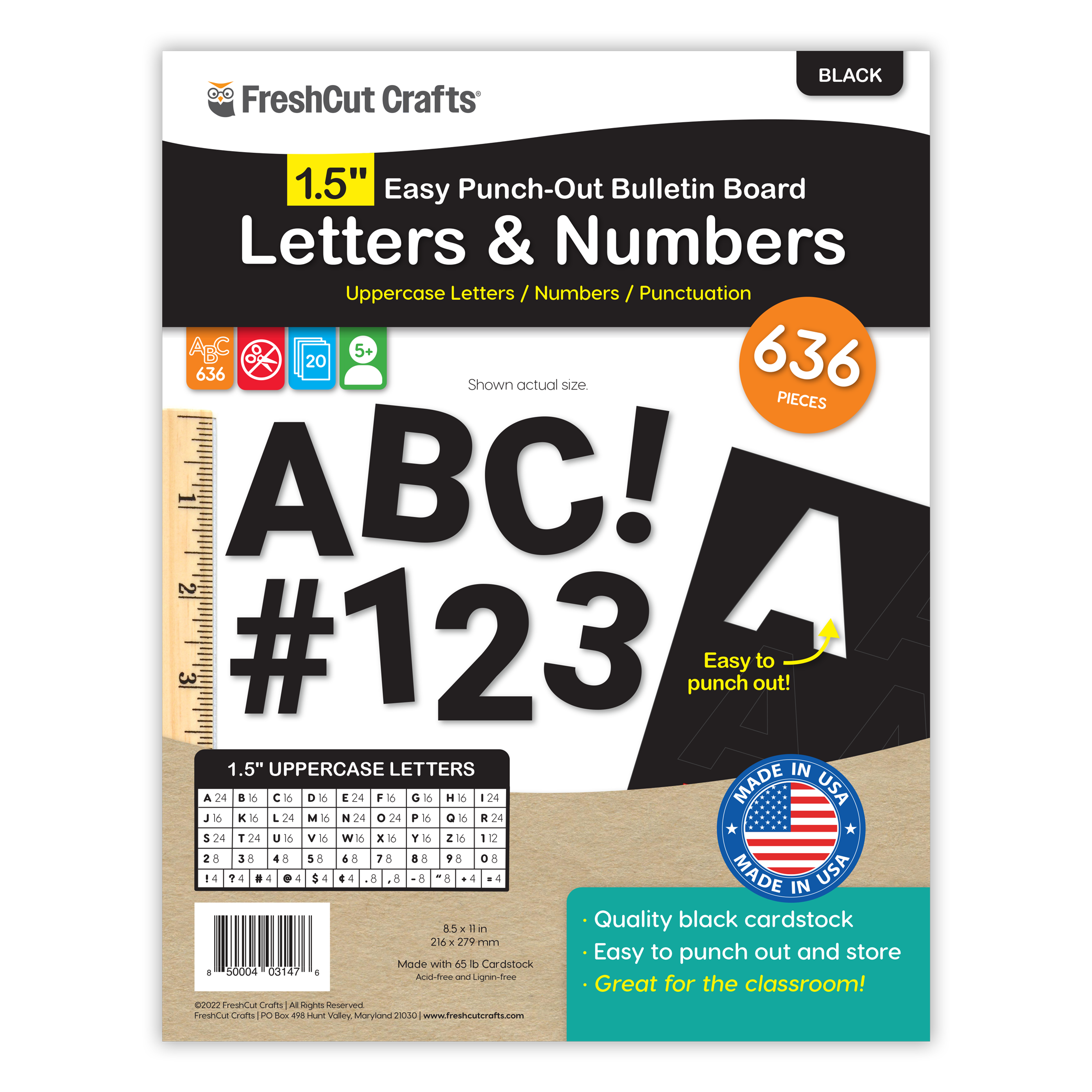 Bulletin Board Letters – 1.5 Inch