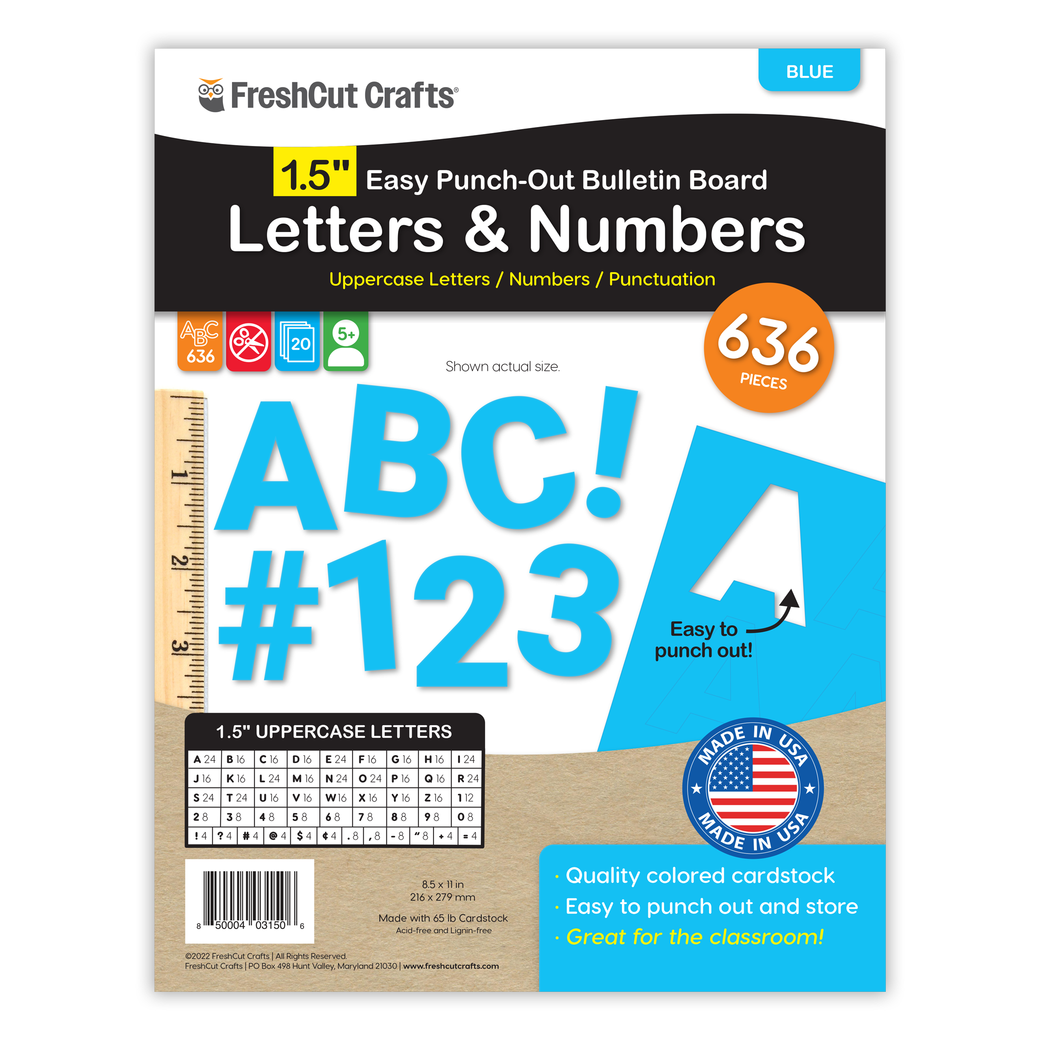 Bulletin Board Letters – 1.5 Inch