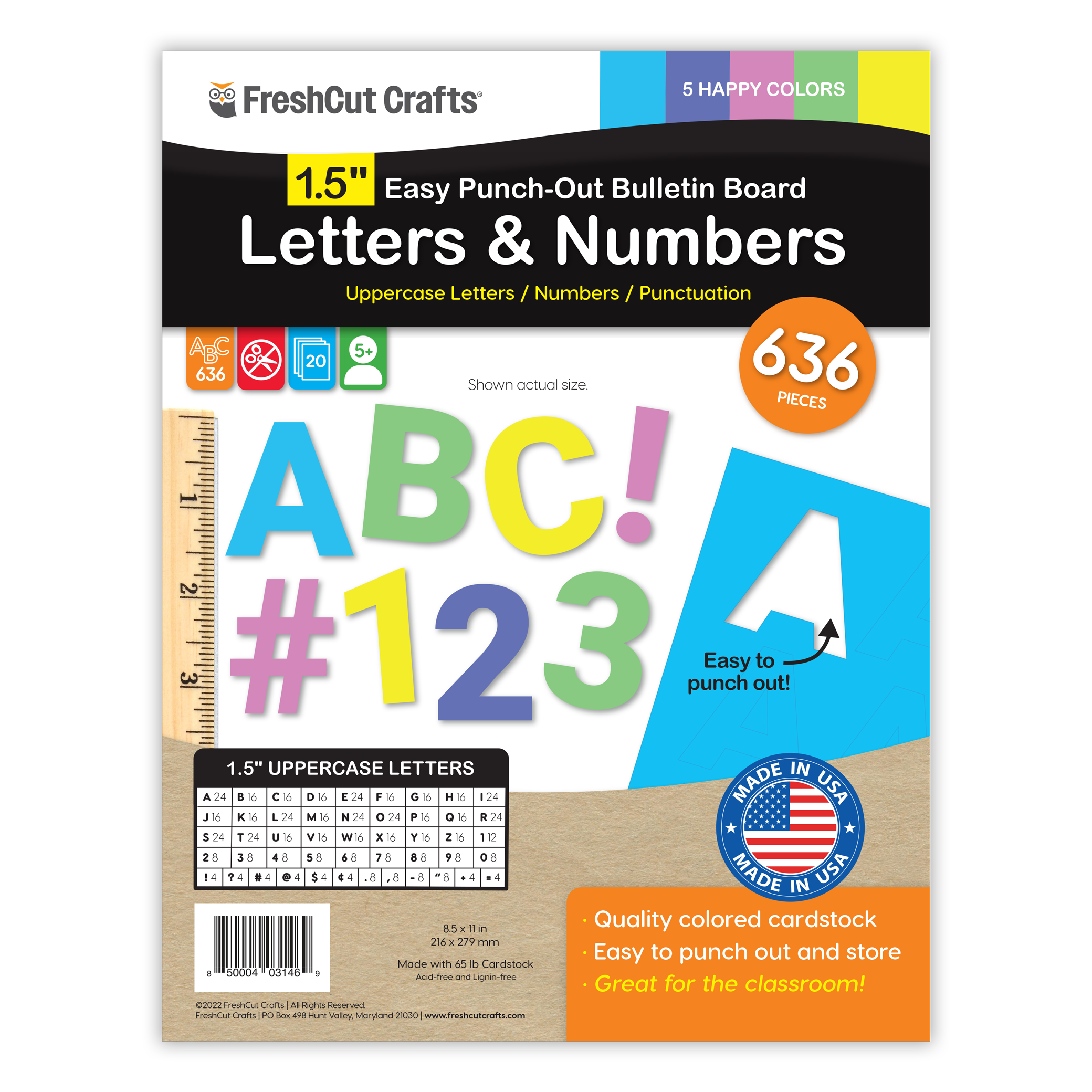 Bulletin Board Letters – 1.5 Inch