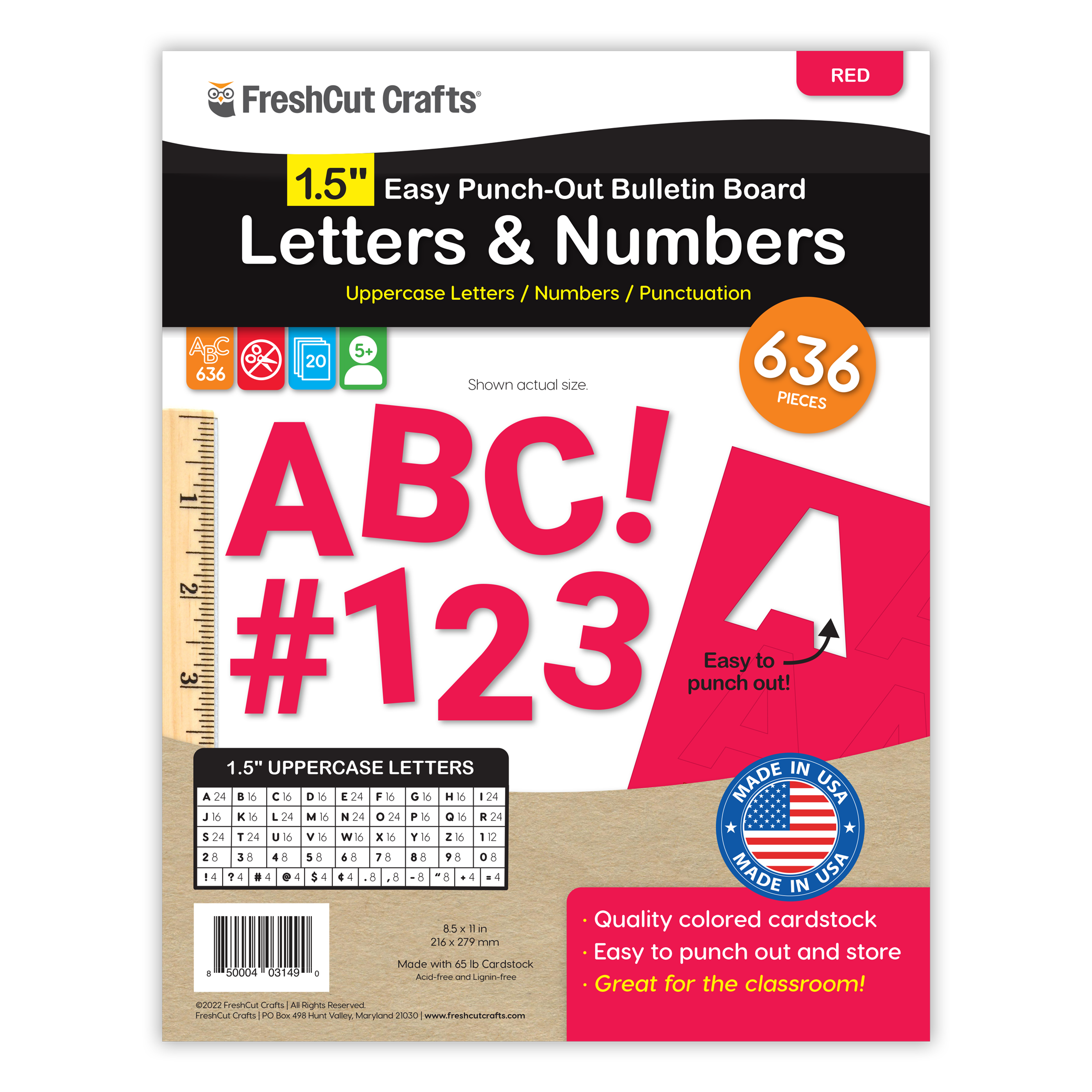 Bulletin Board Letters – 1.5 Inch