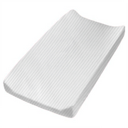 Pearl White Ribbed Changing Pad Cover