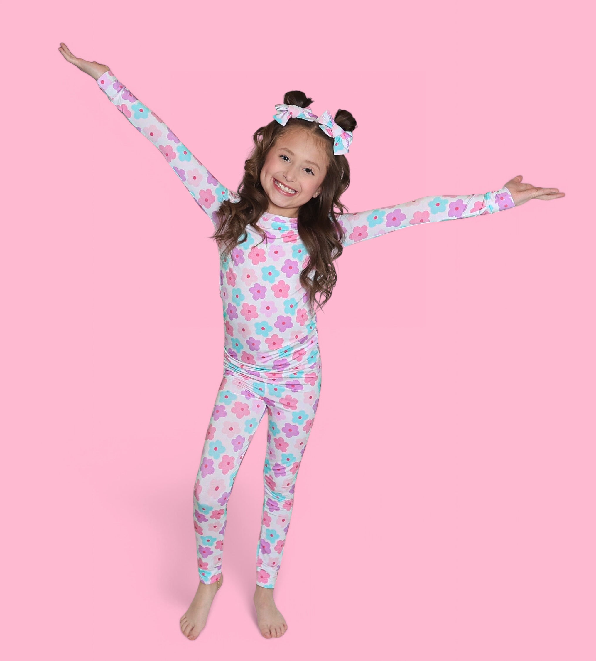 Violet Fields Dream Bow Hair Clips