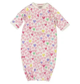 Baby Converter Gown - Pastel Hearts