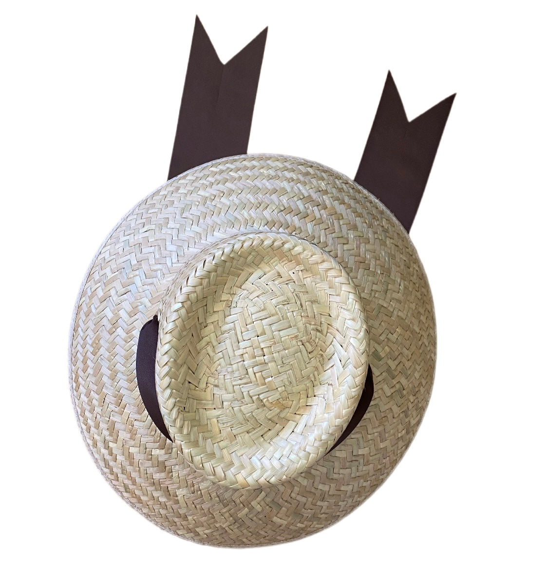 Amaryllis Sun Hat - Brown Wide & Short Grosgrain Ribbon