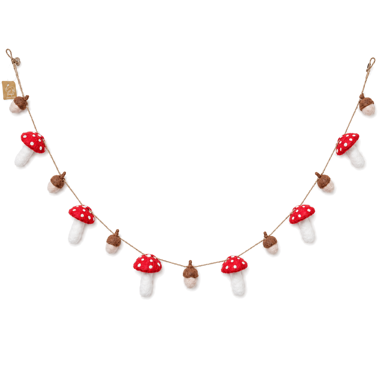 Felt Mushroom And Acorn Garland
