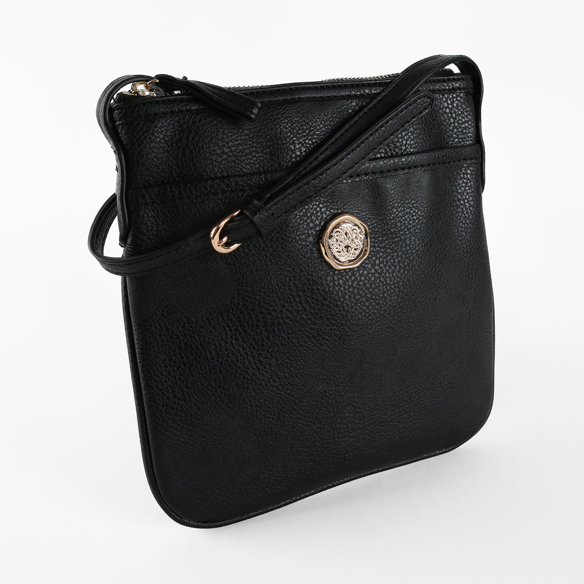 Onyx Black Crossbody Bag