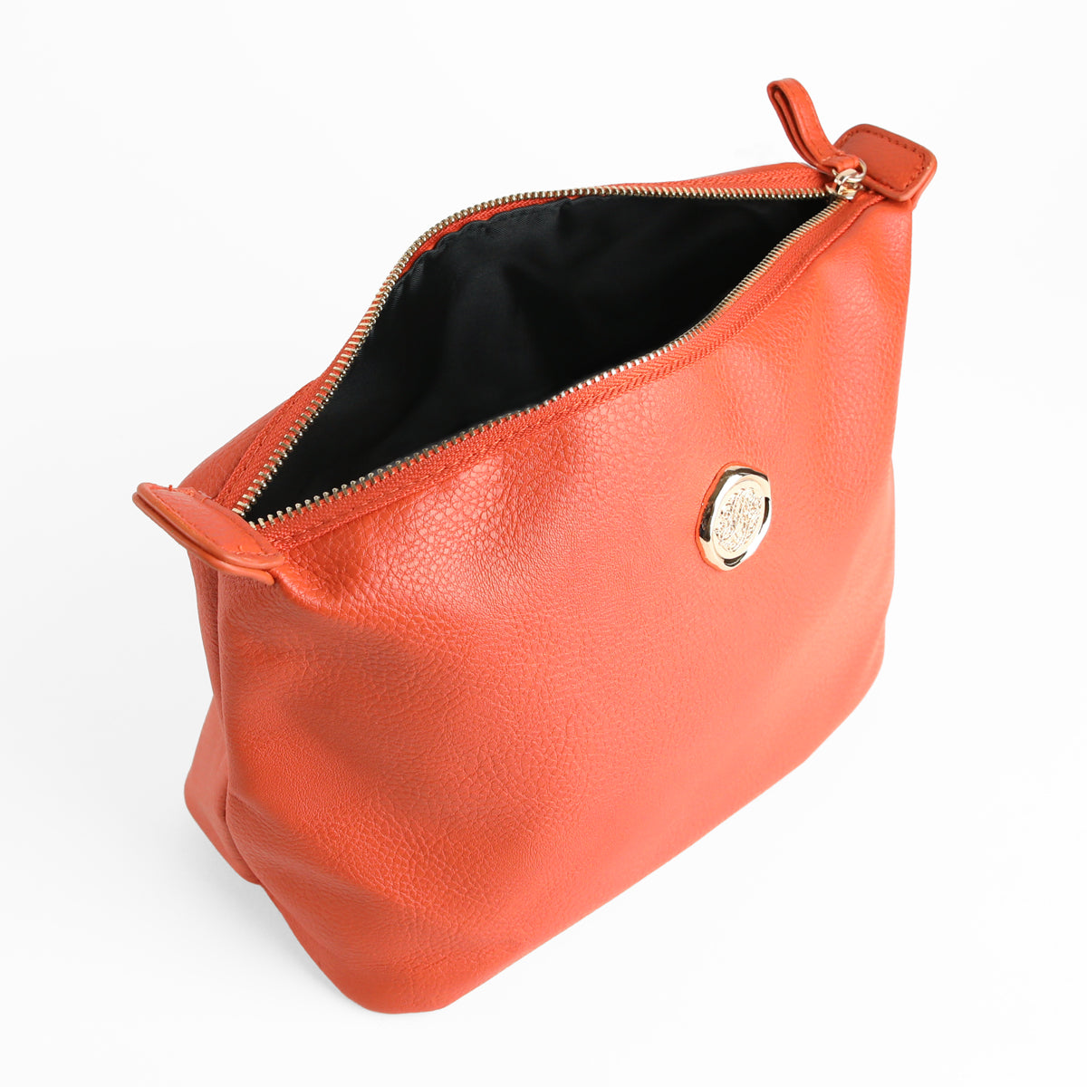 Tangerine Orange Large Cosmetic Bag