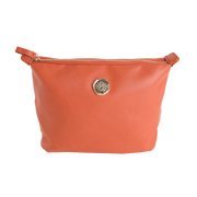 Tangerine Orange Large Cosmetic Bag
