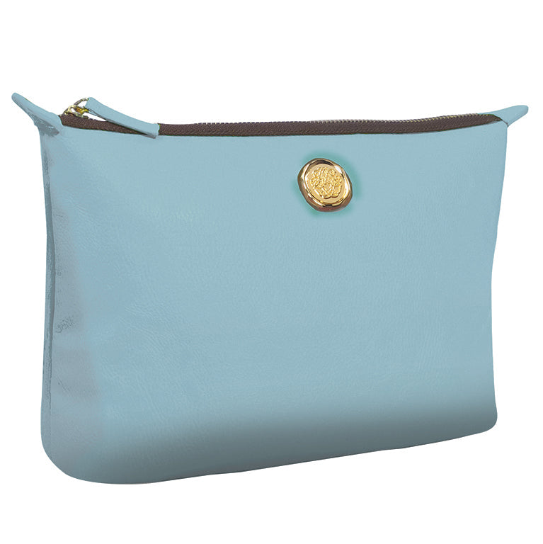 Beach Glass Blue Large Cosmetic Bag