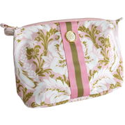 Pink Damask Large Cosmetic
