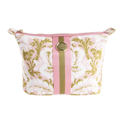 Pink Damask Large Cosmetic