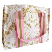 Pink Damask Tote Bag