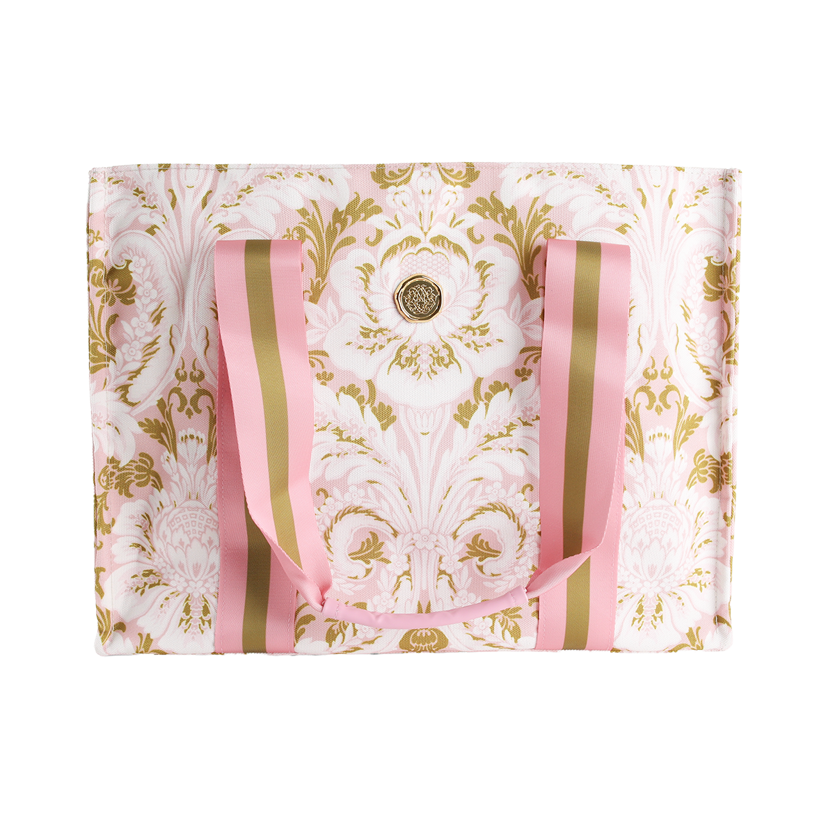 Pink Damask Tote Bag