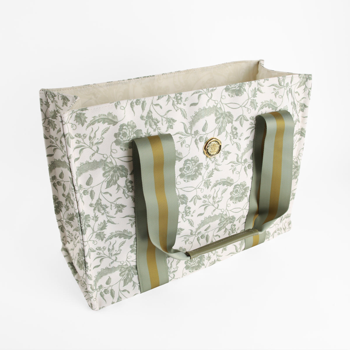 Green Climbing Rose Tote Bag