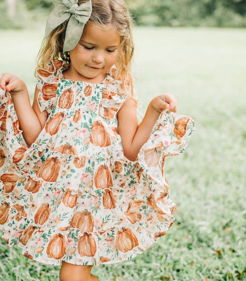 Brielle Shimmer Dress - Pumpkin Patch