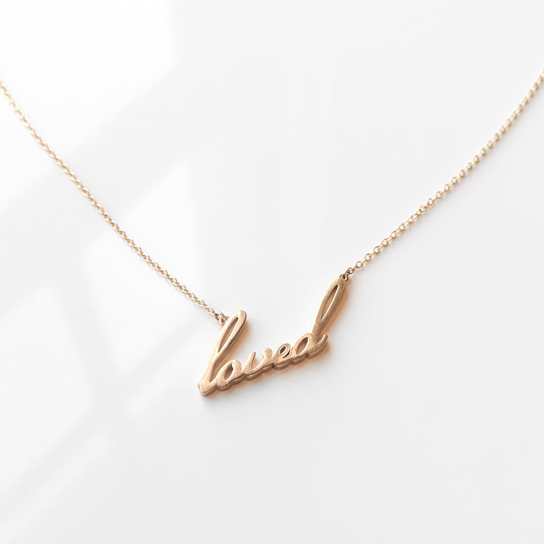 Loved Script Necklace