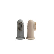 Silicone Finger Toothbrush Set Of Two With Case