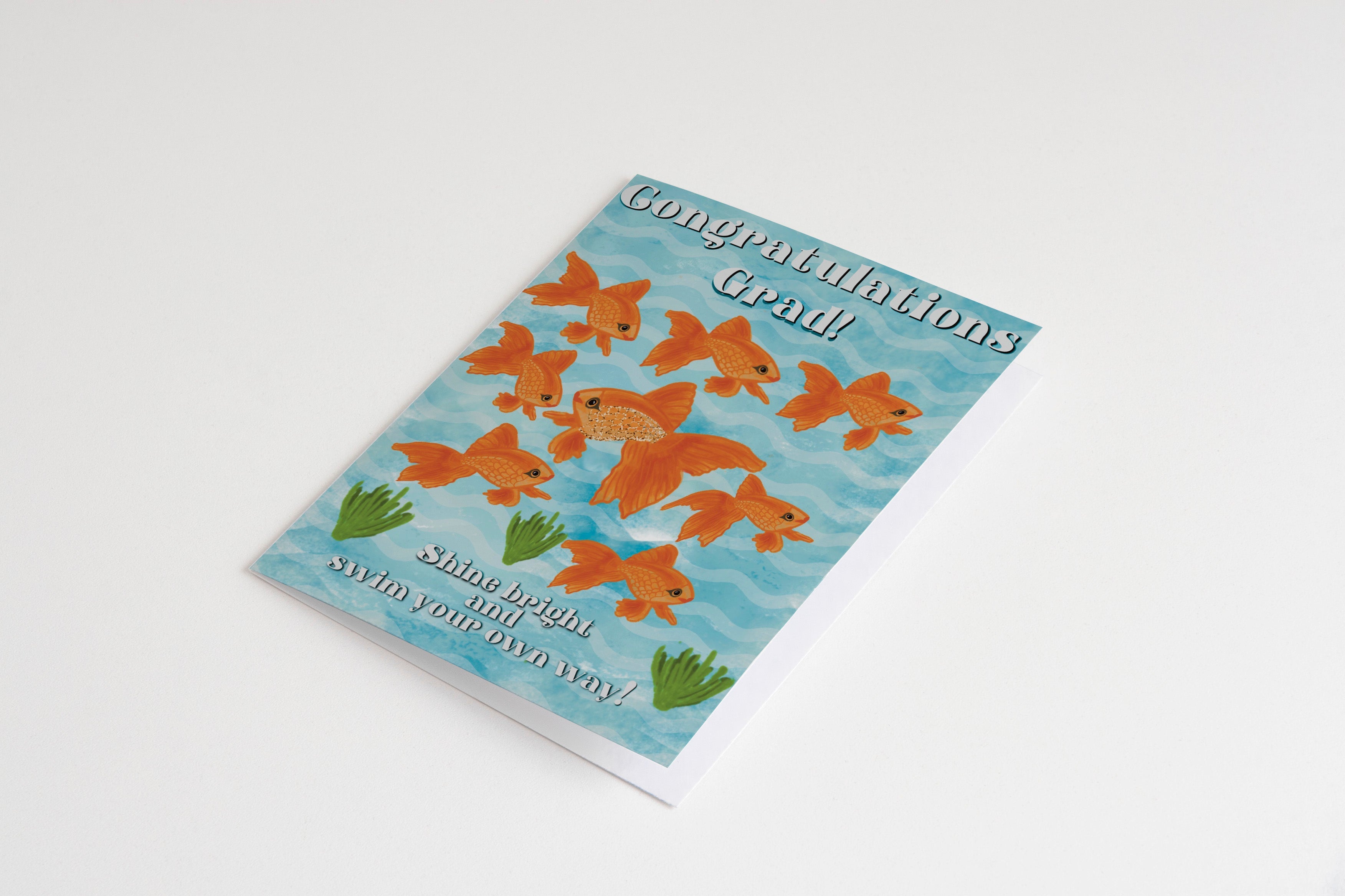 Goldfish Graduation Card – Shine Bright Congrats Grad
