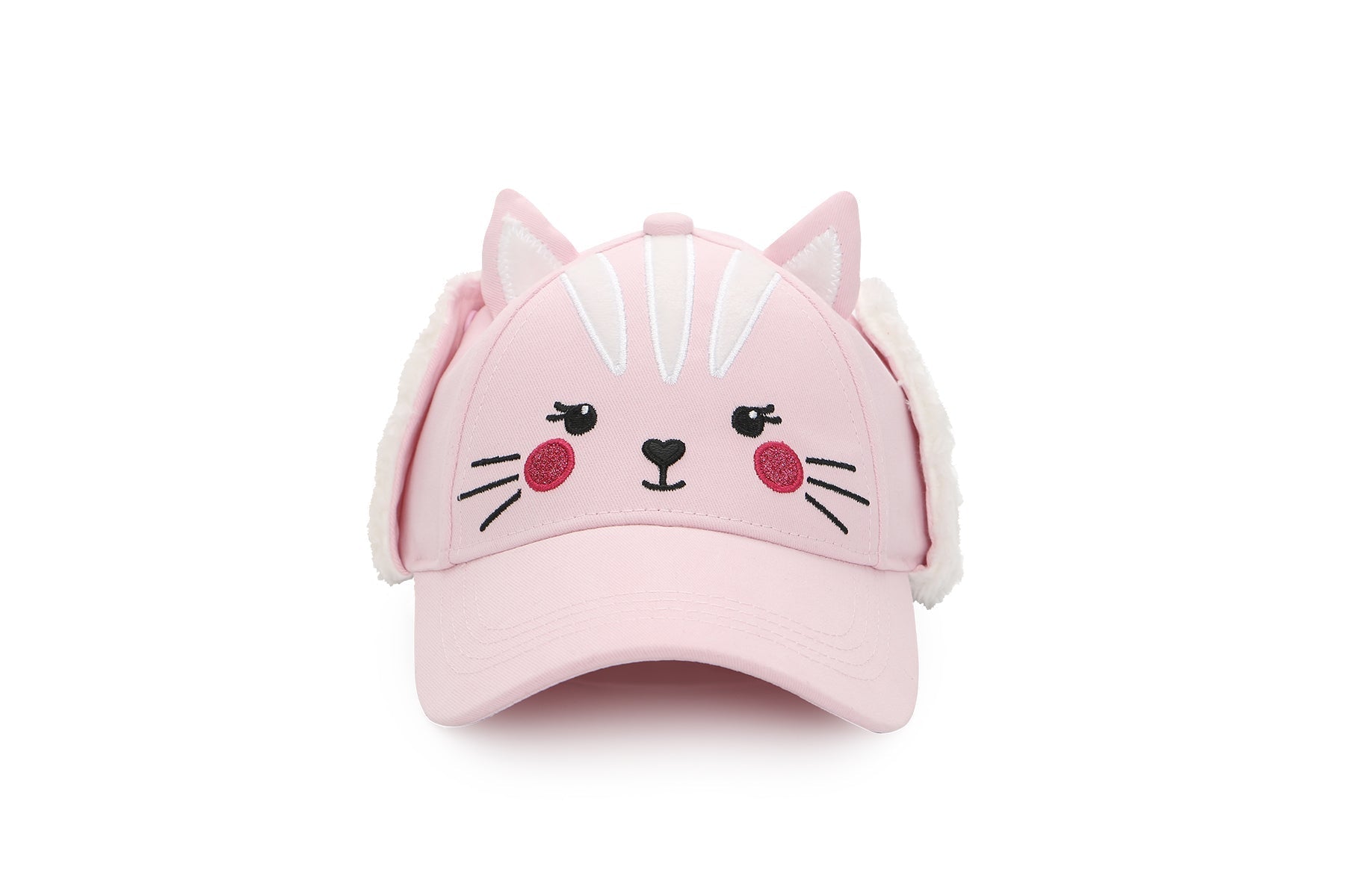 Toddler/kids 3d Winter Cap With Ear Flaps - Cat