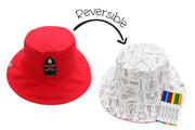 Kids Reversible Coloring Sun Hat - Bear