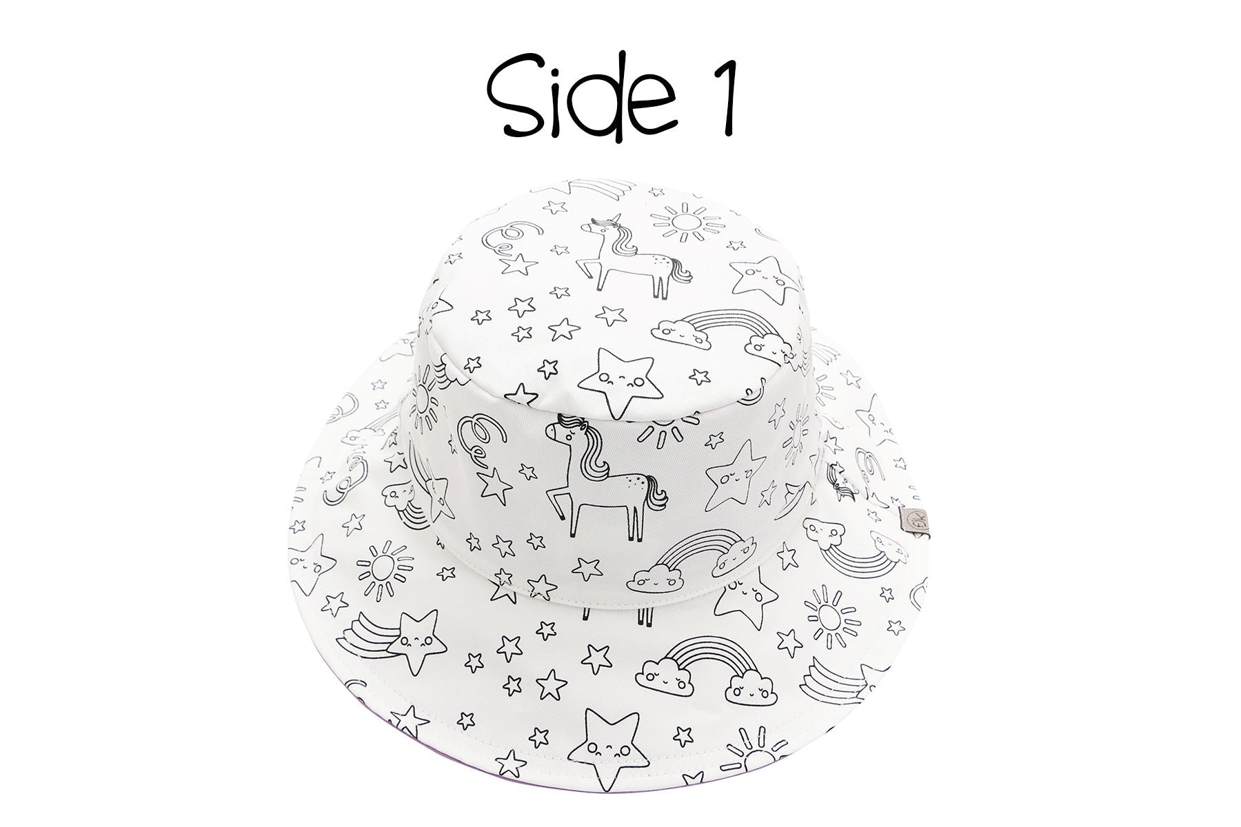 Kids Reversible Coloring Sun Hat - Unicorn