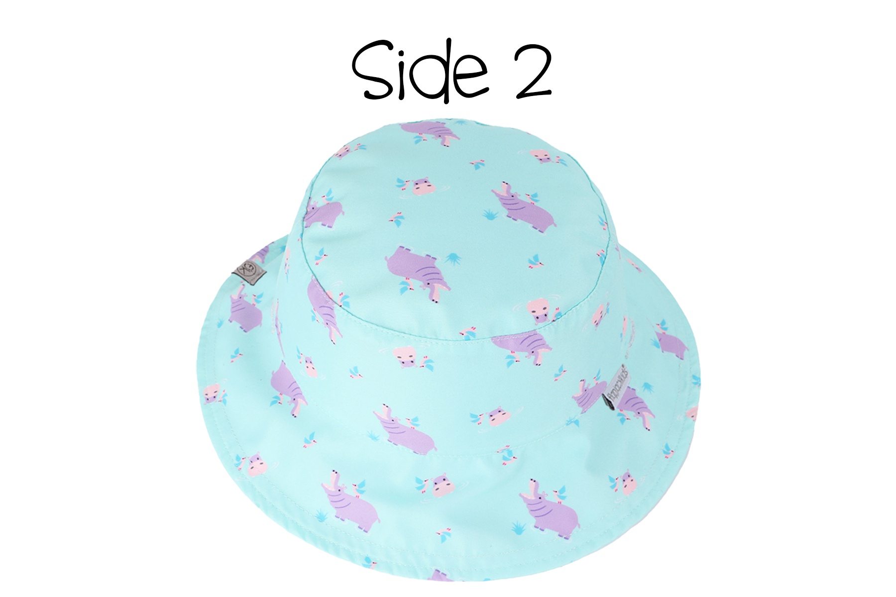 Baby/kids Reversible Patterned Sun Hat - Hippo | Elephant