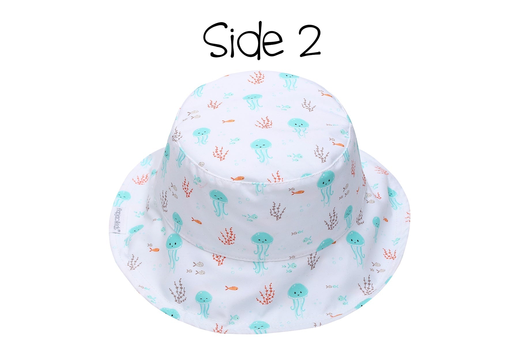 Baby/kids Reversible Patterned Sun Hat - Fish | Jellyfish