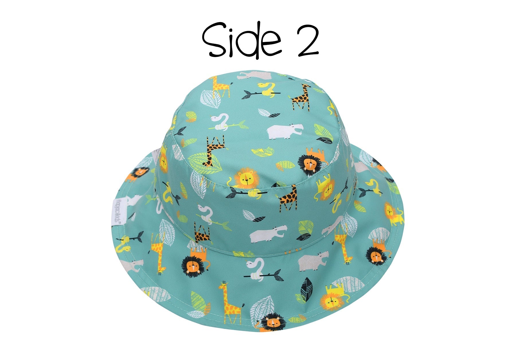 Baby/kids Reversible Patterned Sun Hat - Grey Zoo