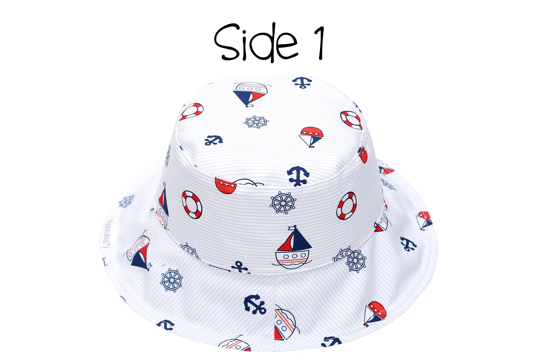 Baby/kids Reversible Patterned Sun Hat - Nautical