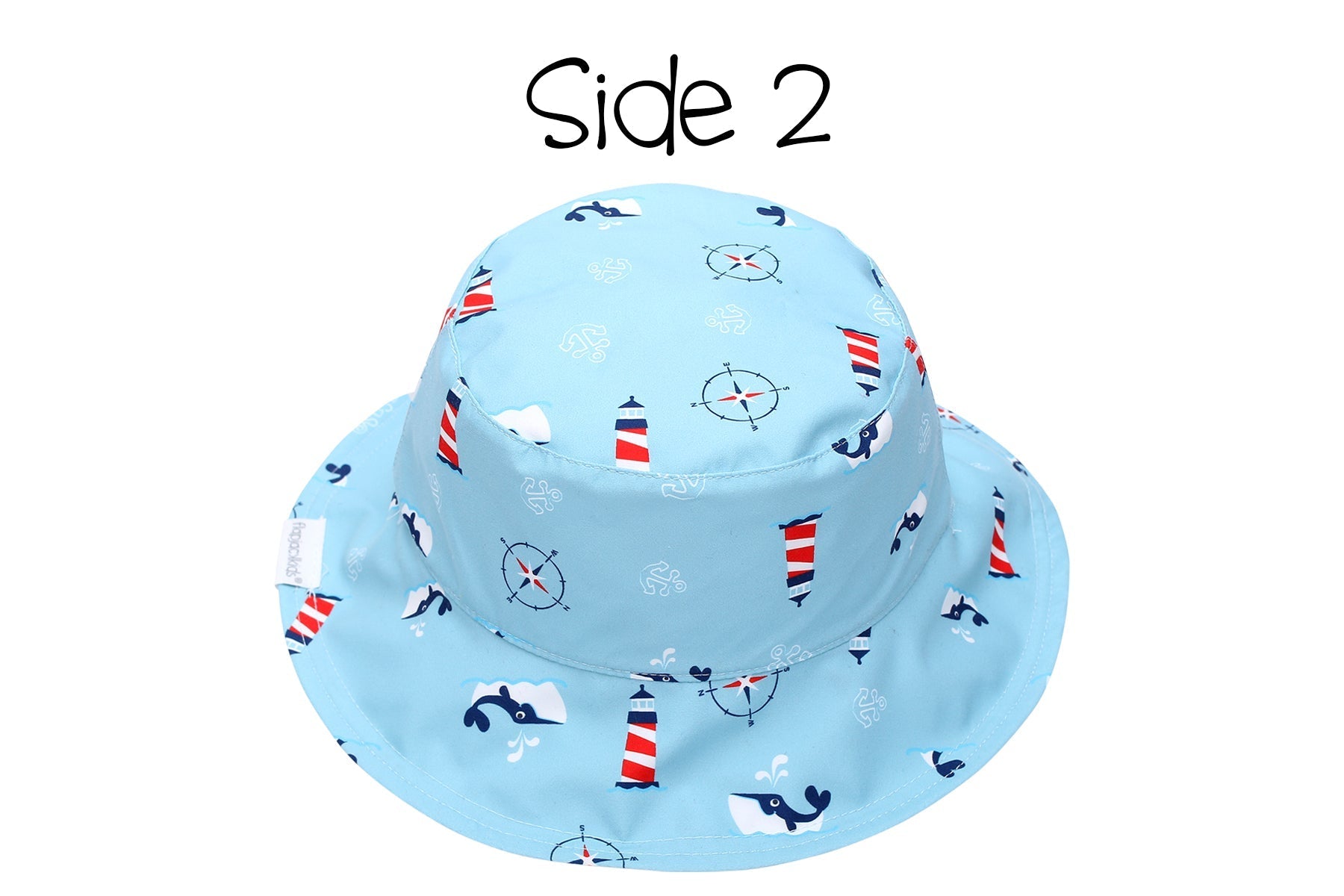 Baby/kids Reversible Patterned Sun Hat - Nautical