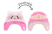 Baby/kids Reversible Sherpa Hat - Cat | Superhero
