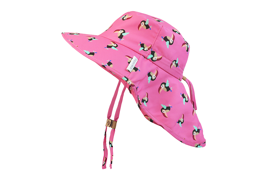 Baby/kids Sun Hat With Neck Cape - Toucan