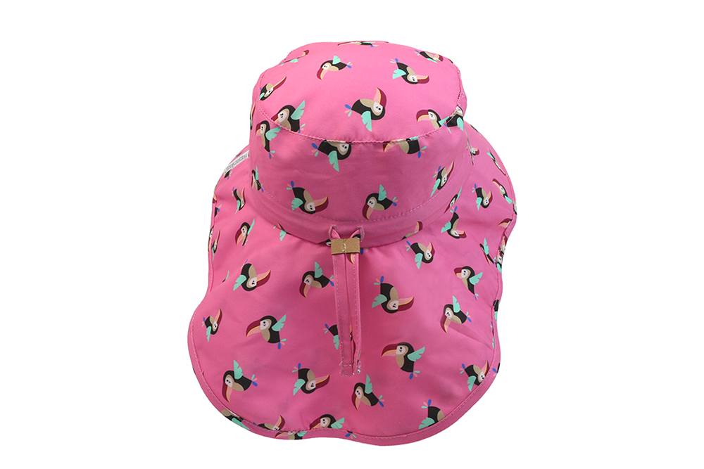Baby/kids Sun Hat With Neck Cape - Toucan