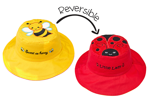 Baby/kids Reversible Sun Hat - Bee | Ladybug