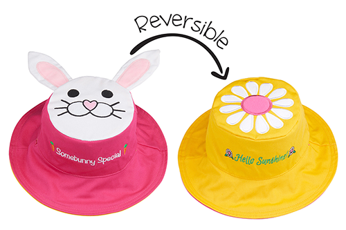 Baby/kids Reversible Sun Hat - Bunny | Daisy