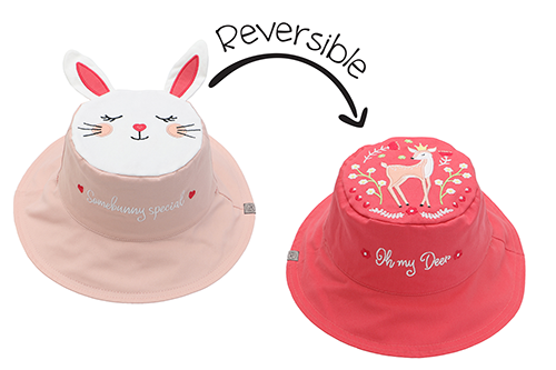 Baby/kids Reversible Sun Hat - Bunny | Deer