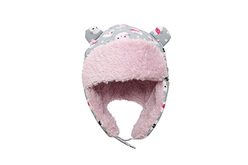 Baby/kids Water Repellent Trapper Hat - Cat (grey)