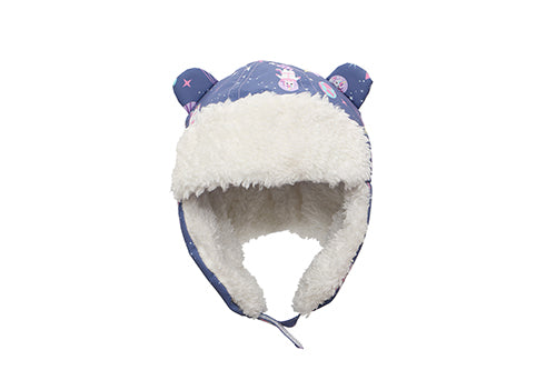 Baby/kids Water Repellent Trapper Hat - Unicorn (indigo)