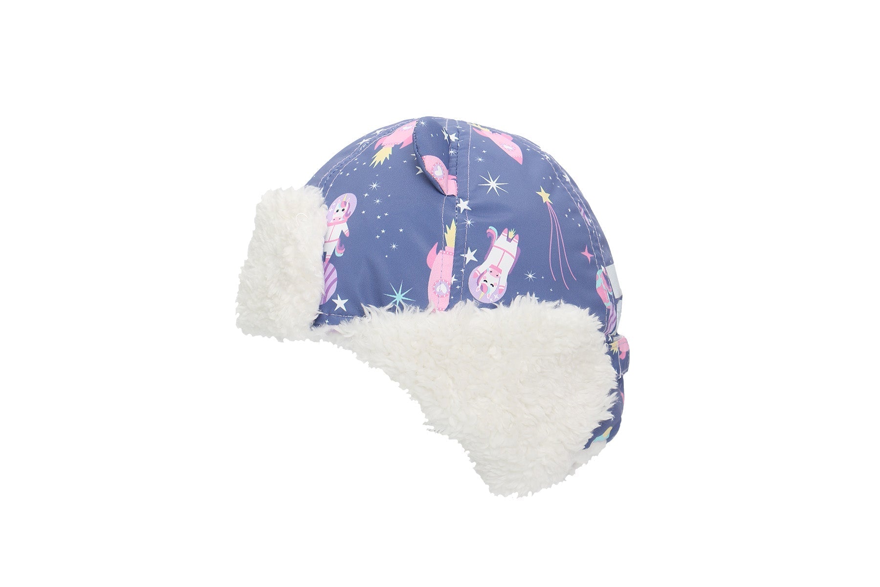 Baby/kids Water Repellent Trapper Hat - Unicorn (indigo)