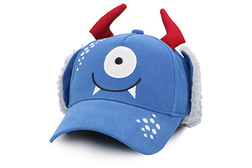 Toddler/kids 3d Winter Cap With Ear Flaps - Monster