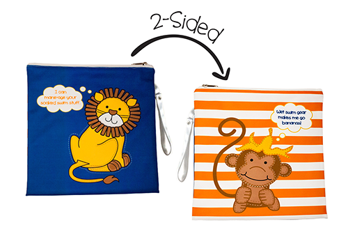 Two-sided Wet Bag - Lion | Monkey