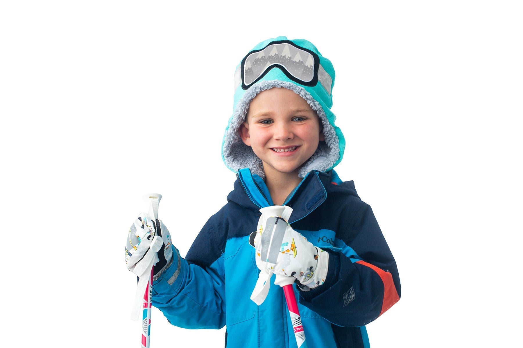 Baby/kids Reversible Sherpa Hat - Wolf | Ski Goggles