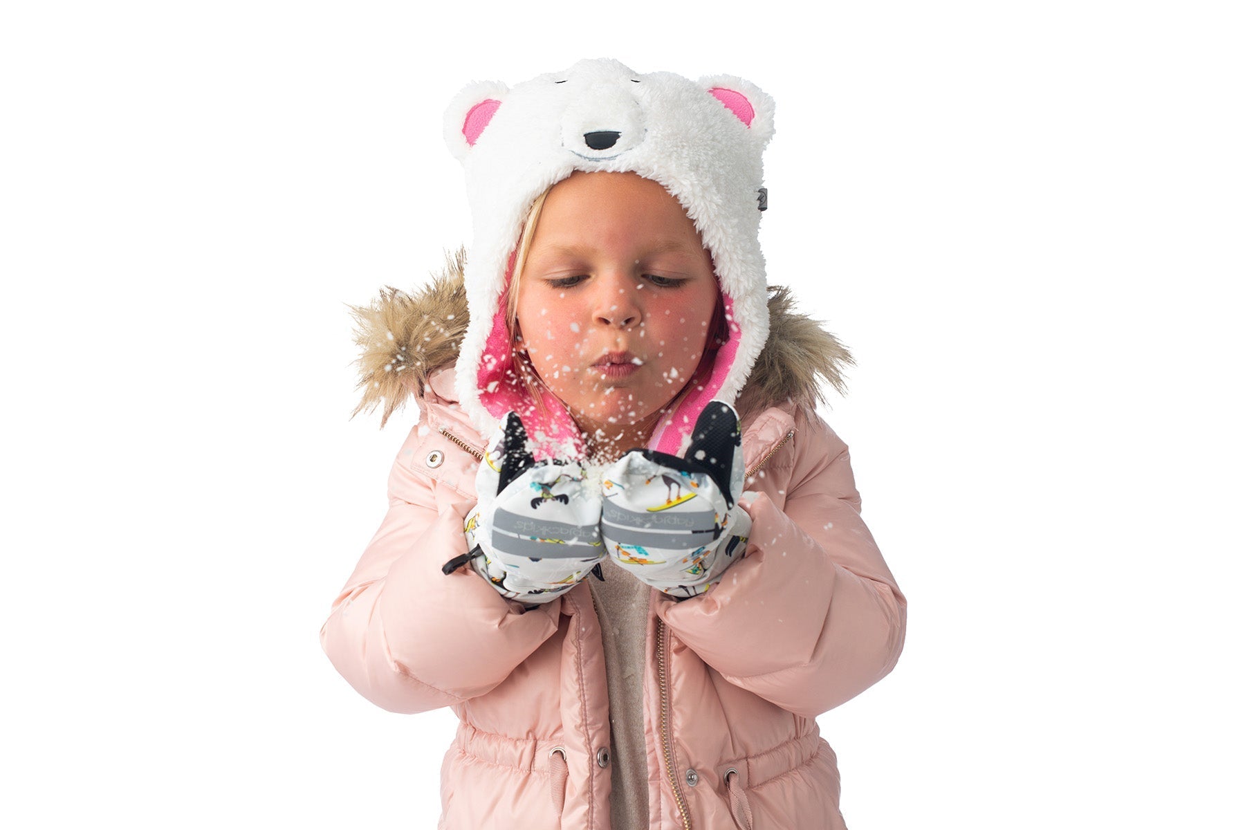 Baby/kids Reversible Sherpa Hat - Polar Bear | Ski Goggles